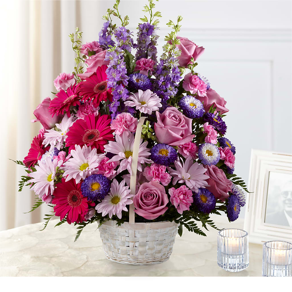 Pastel Peace Basket – Flowers The Bouquet Of Roses, Tampa FL