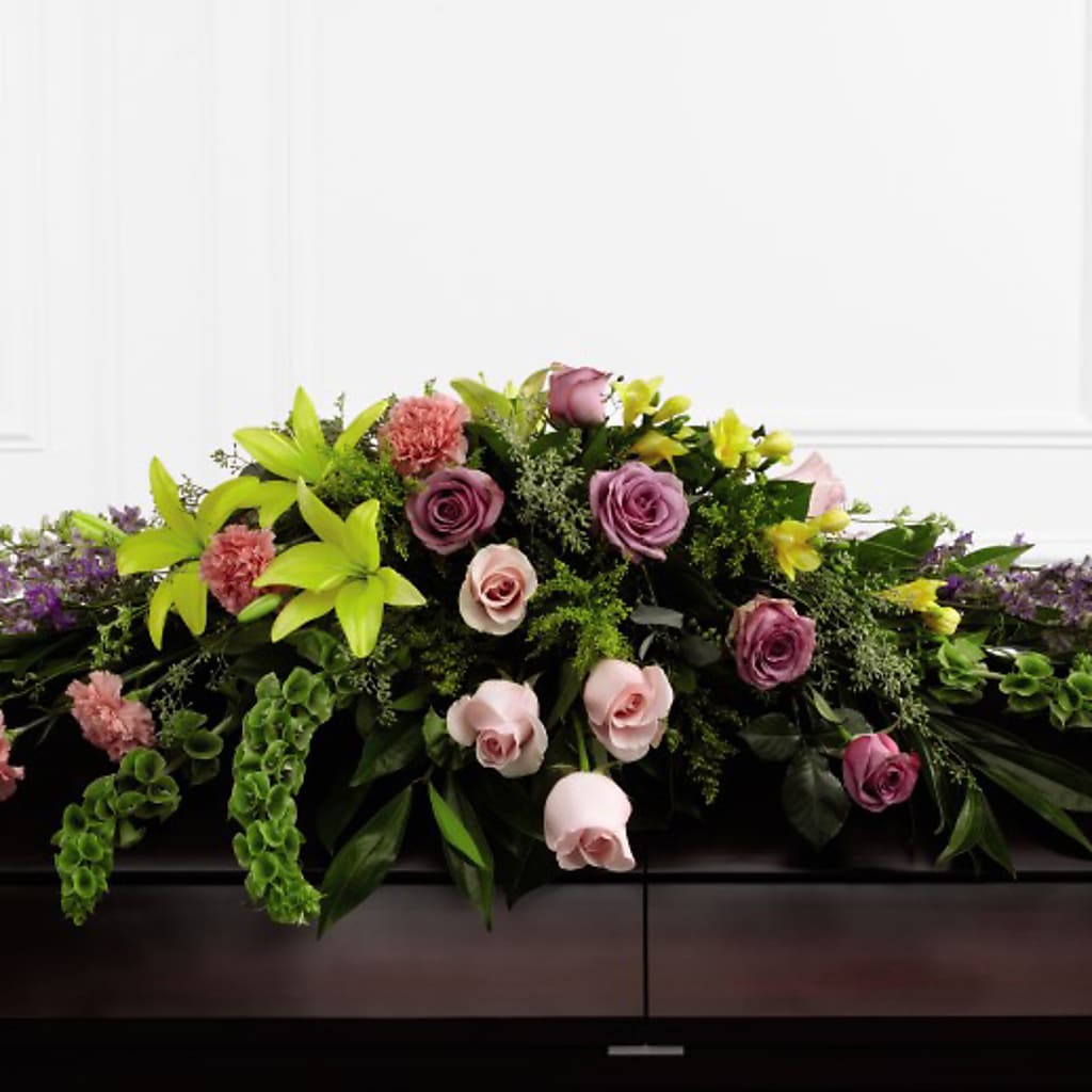 Forever Beloved Casket Spray – Flowers The Bouquet Of Roses, Tampa FL