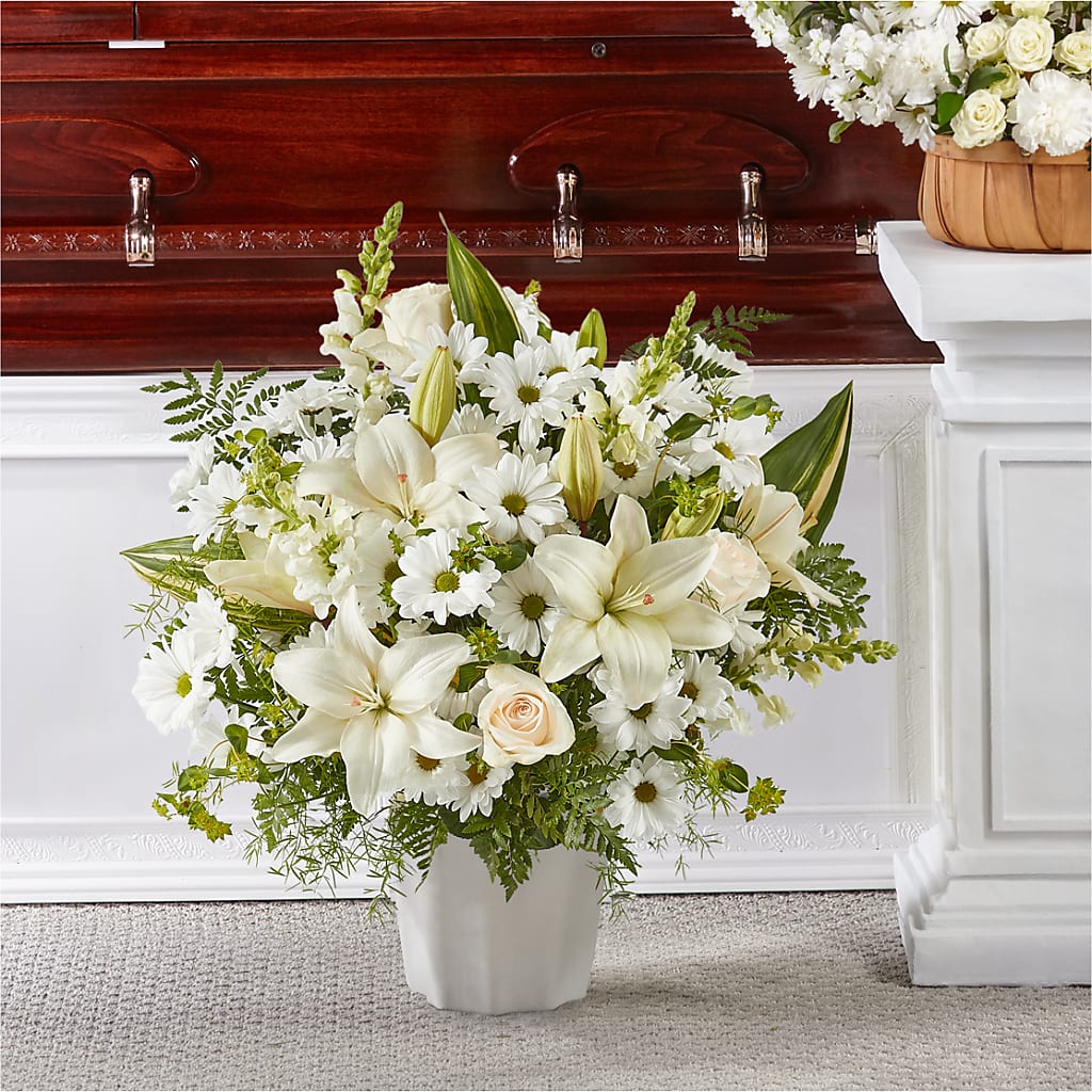 Thoughts of Tranquility Floor Basket – Flowers The Bouquet Of Roses, Tampa FL