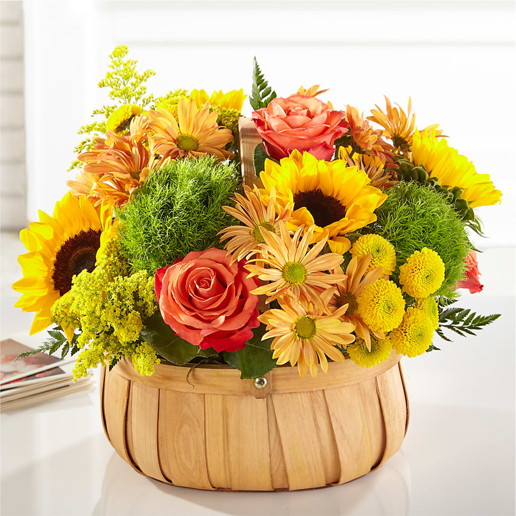 Harvest Sunflower Basket – Flowers The Bouquet Of Roses, Tampa FL