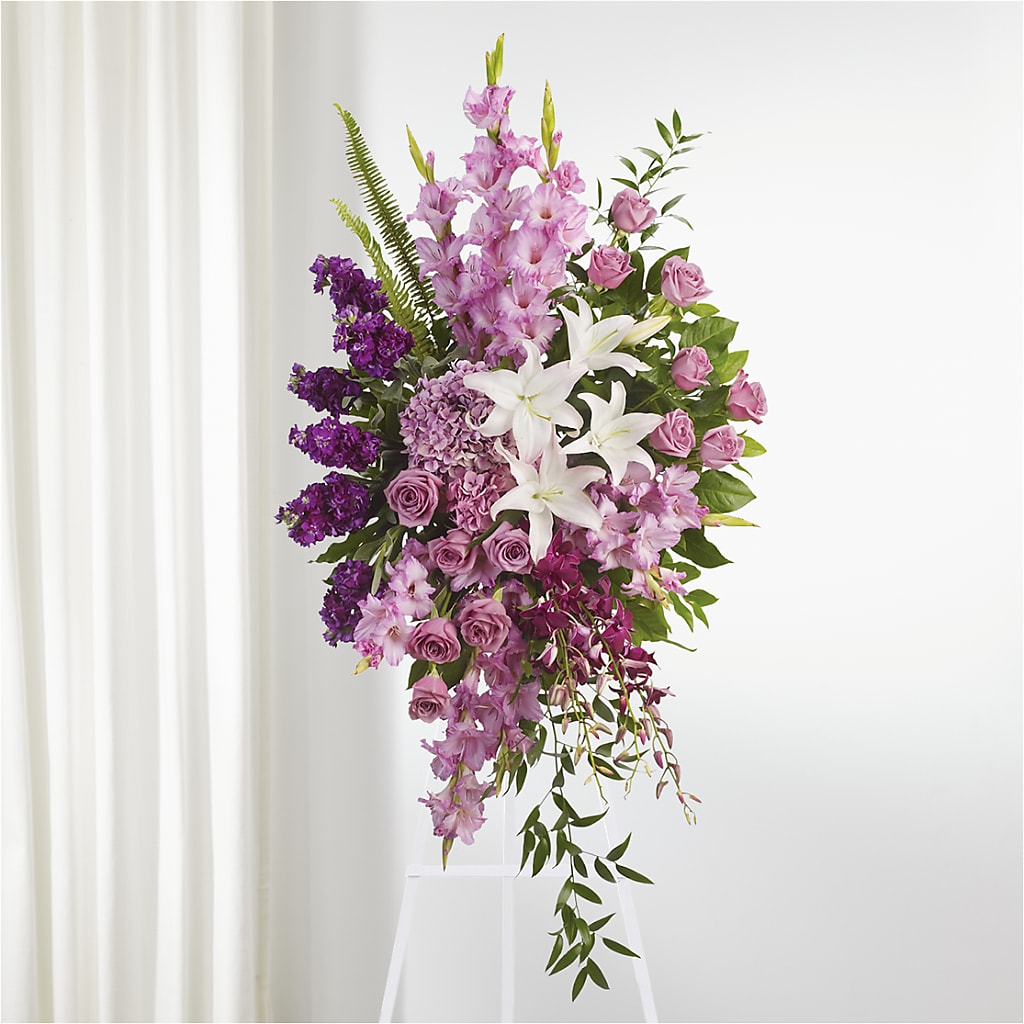 Never Alone Standing Spray – Flowers The Bouquet Of Roses, Tampa FL