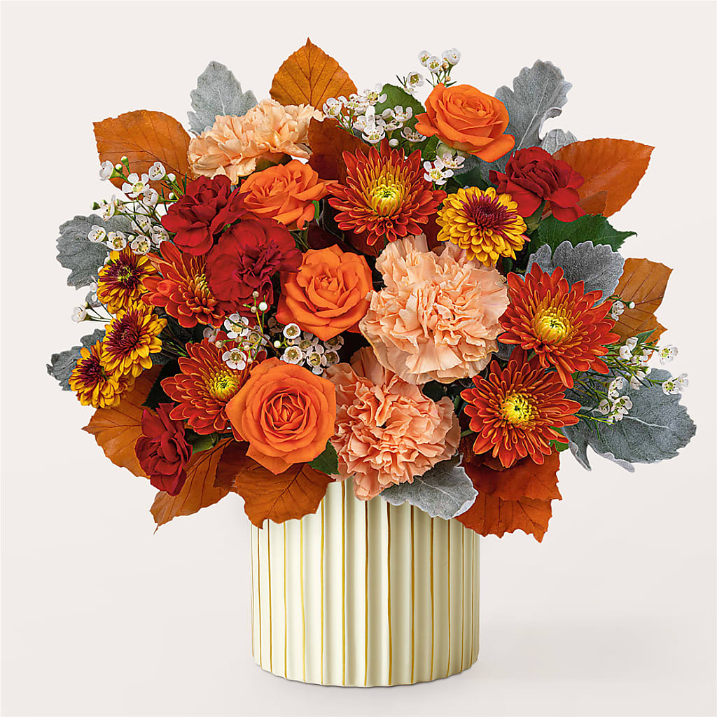 Merlot Bouquet with Ivory Vase – Flowers The Bouquet Of Roses, Tampa FL