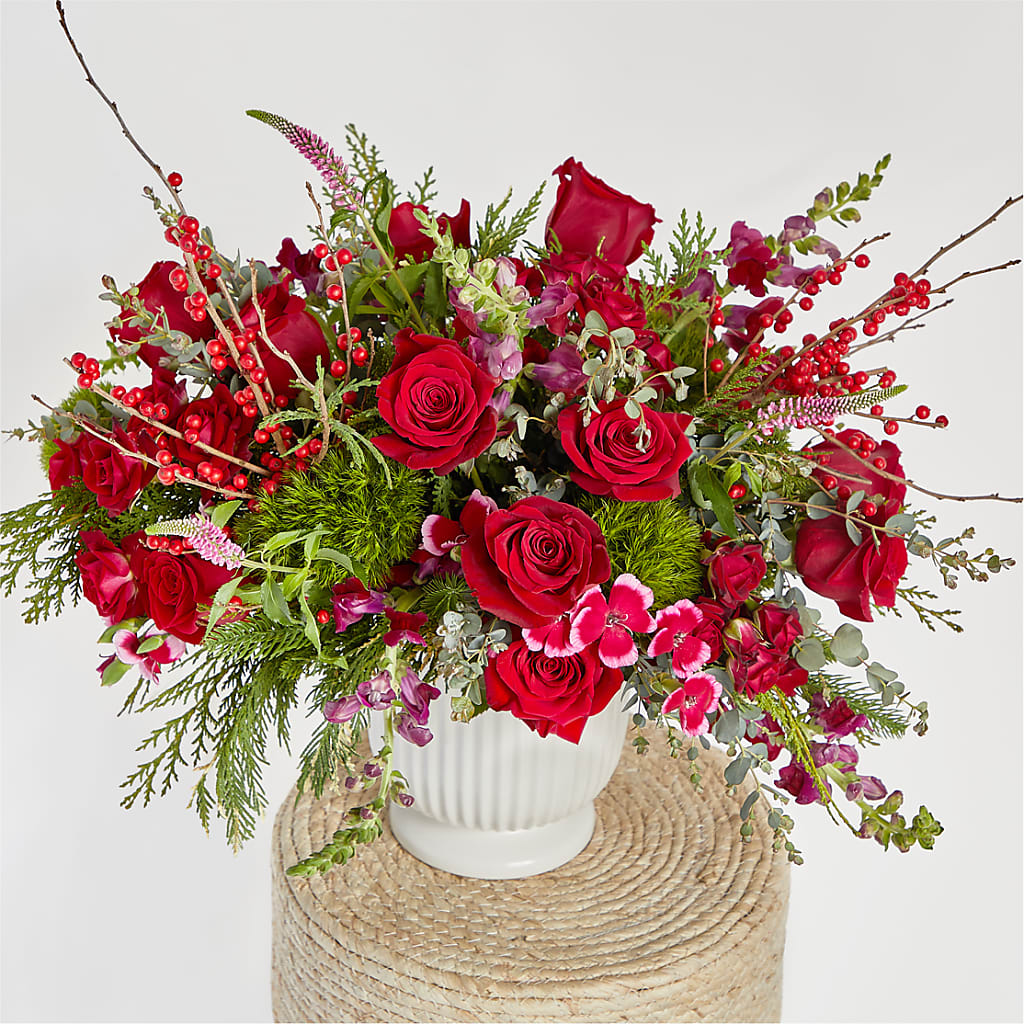 Big Red Bow Bouquet –  Flowers The Bouquet Of Roses, Tampa FL