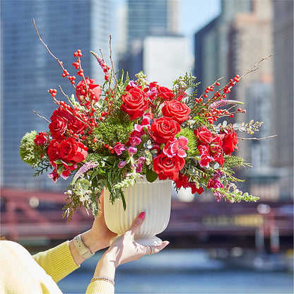 Big Red Bow Bouquet –  Flowers The Bouquet Of Roses, Tampa FL