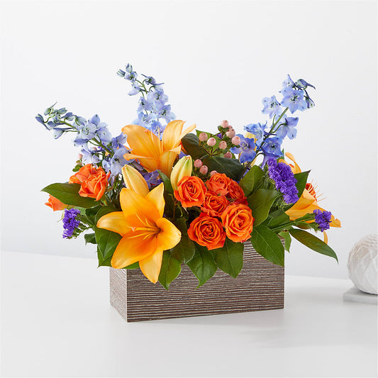 Radiant Citrus Box Bouquet –  Flowers The Bouquet Of Roses, Tampa FL