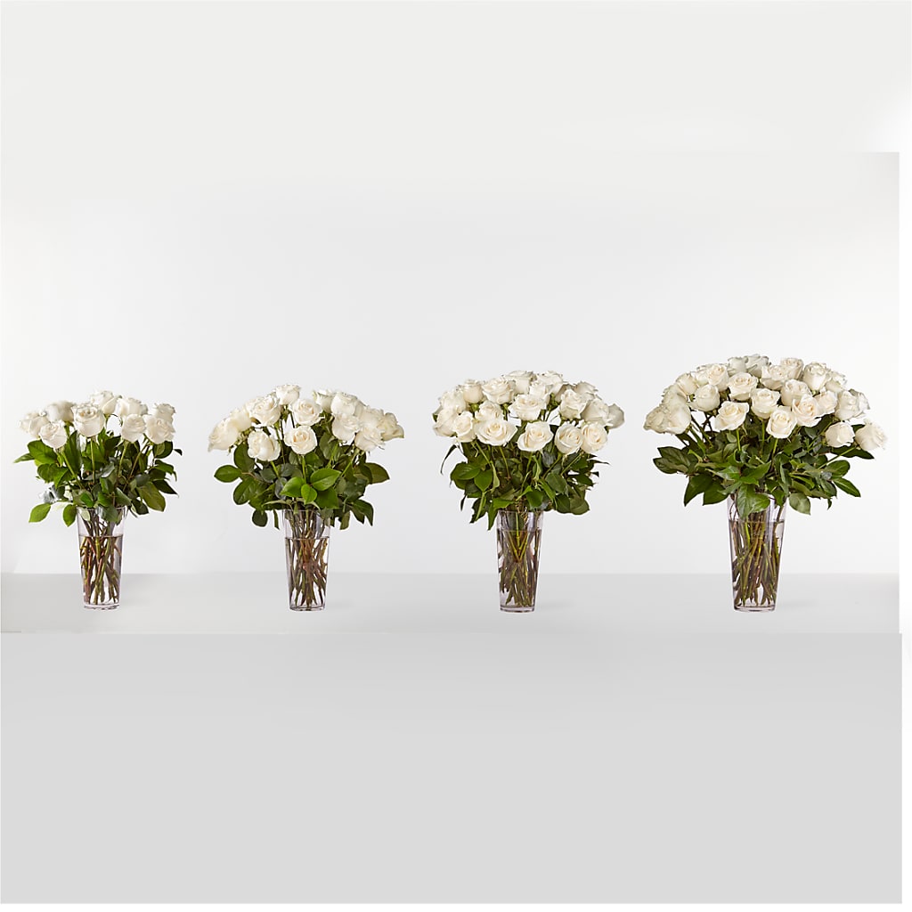 Long Stem White Rose Bouquet –  Flowers The Bouquet Of Roses, Tampa FL