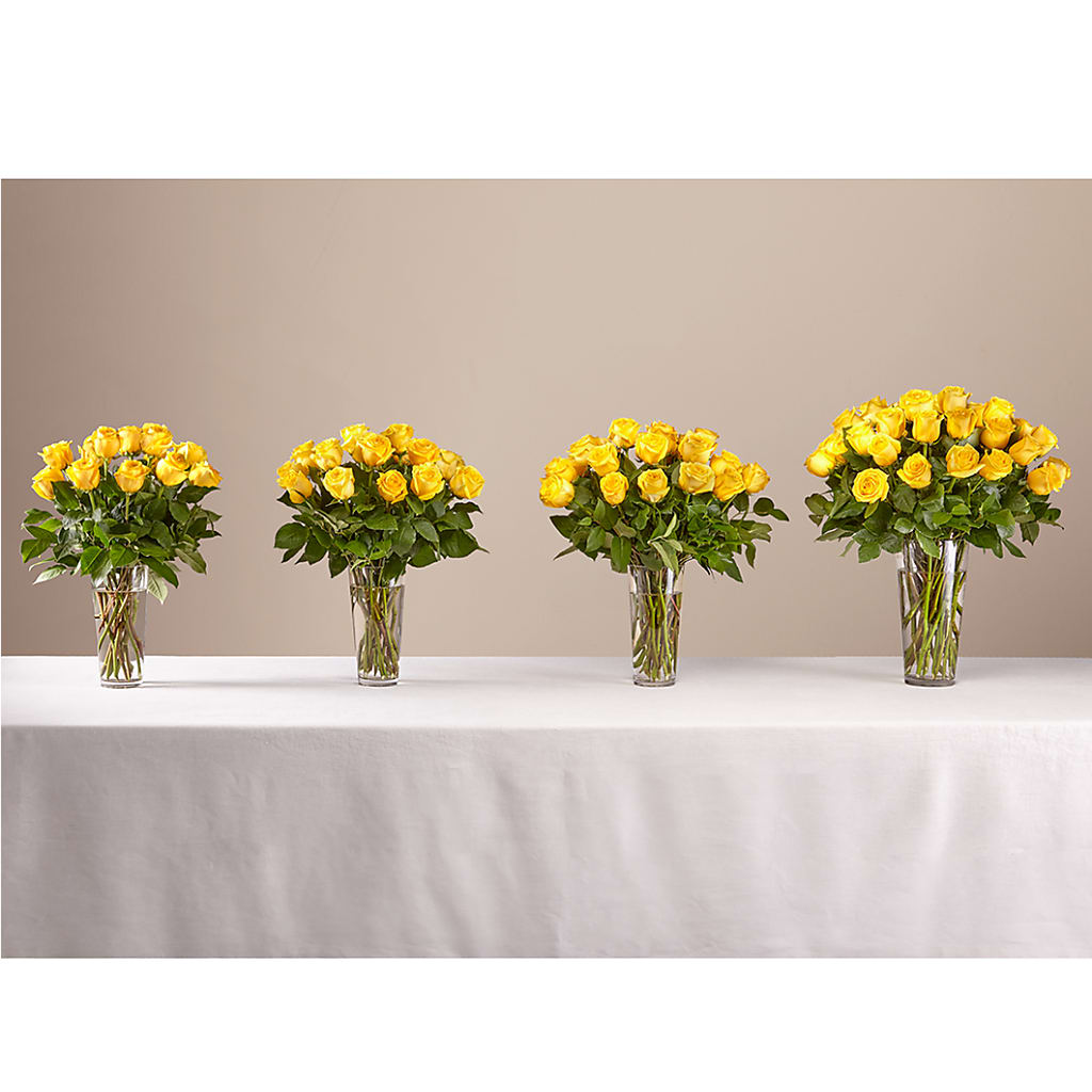Long Stem Yellow Rose Bouquet –  Flowers The Bouquet Of Roses, Tampa FL