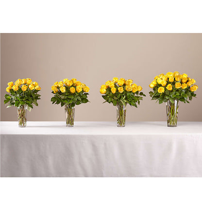 Long Stem Yellow Rose Bouquet –  Flowers The Bouquet Of Roses, Tampa FL