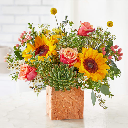 Sunflower Season Bouquet –  Flowers The Bouquet Of Roses, Tampa FL