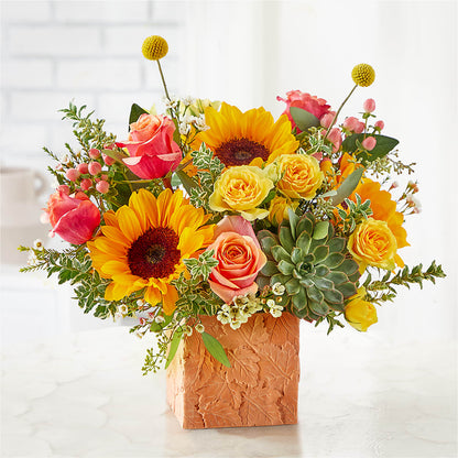 Sunflower Season Bouquet –  Flowers The Bouquet Of Roses, Tampa FL