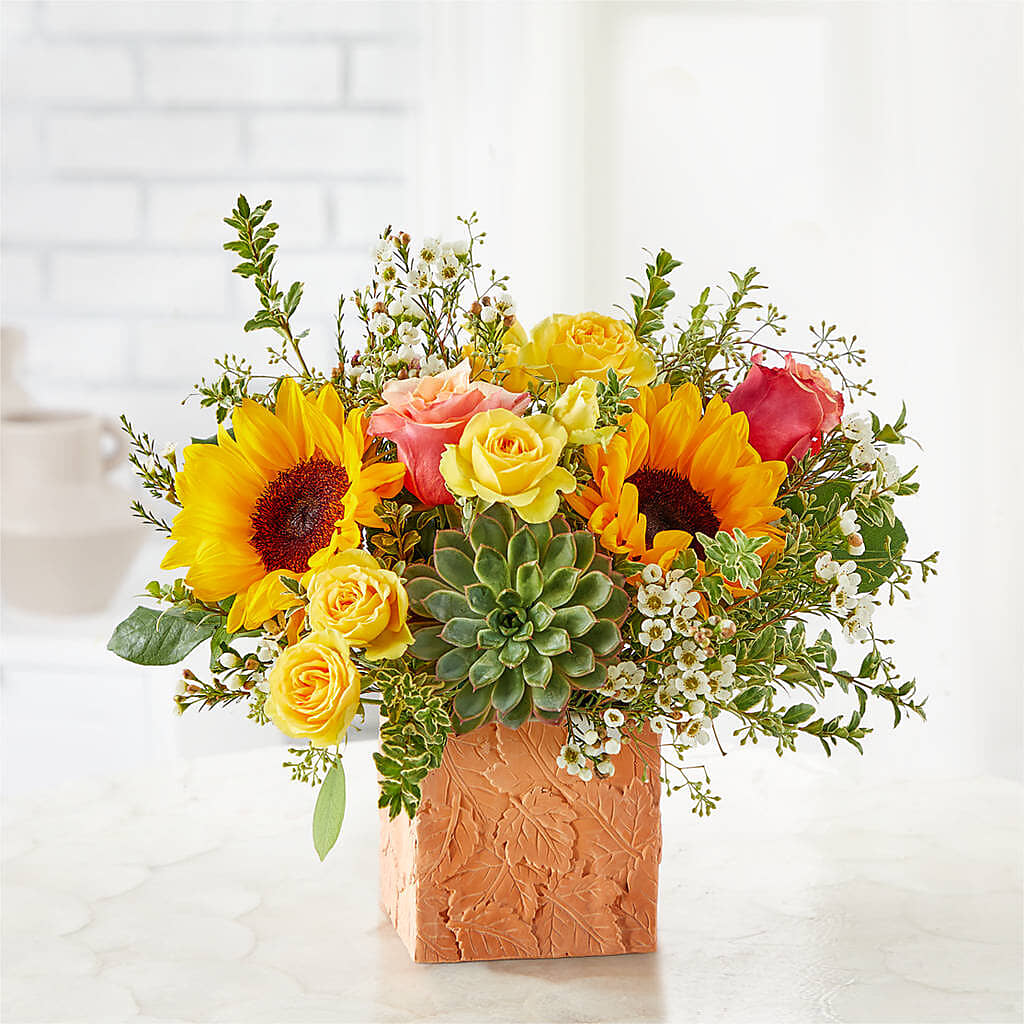 Sunflower Season Bouquet –  Flowers The Bouquet Of Roses, Tampa FL
