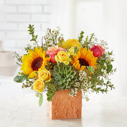 Sunflower Season Bouquet –  Flowers The Bouquet Of Roses, Tampa FL