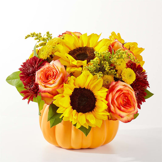 Golden Gourd Pumpkin Bouquet –  Flowers The Bouquet Of Roses, Tampa FL