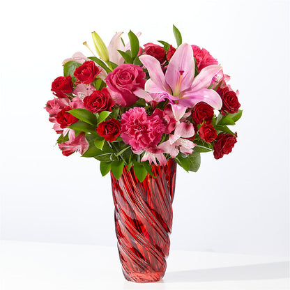In Love Bouquet with Luxe Swirl Vase –  Flowers The Bouquet Of Roses, Tampa FL