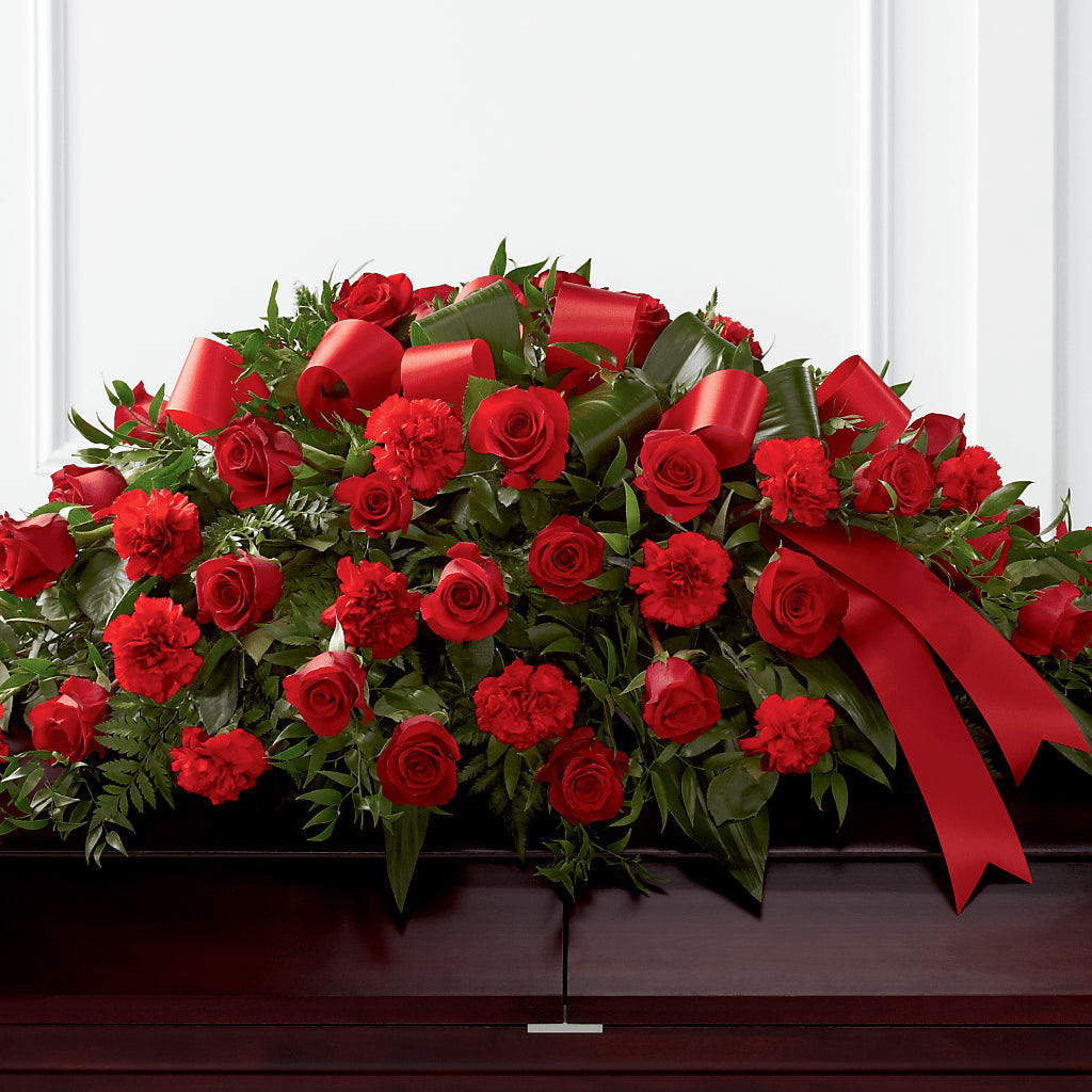 Tribute of Life Casket Spray –  Flowers The Bouquet Of Roses, Tampa FL