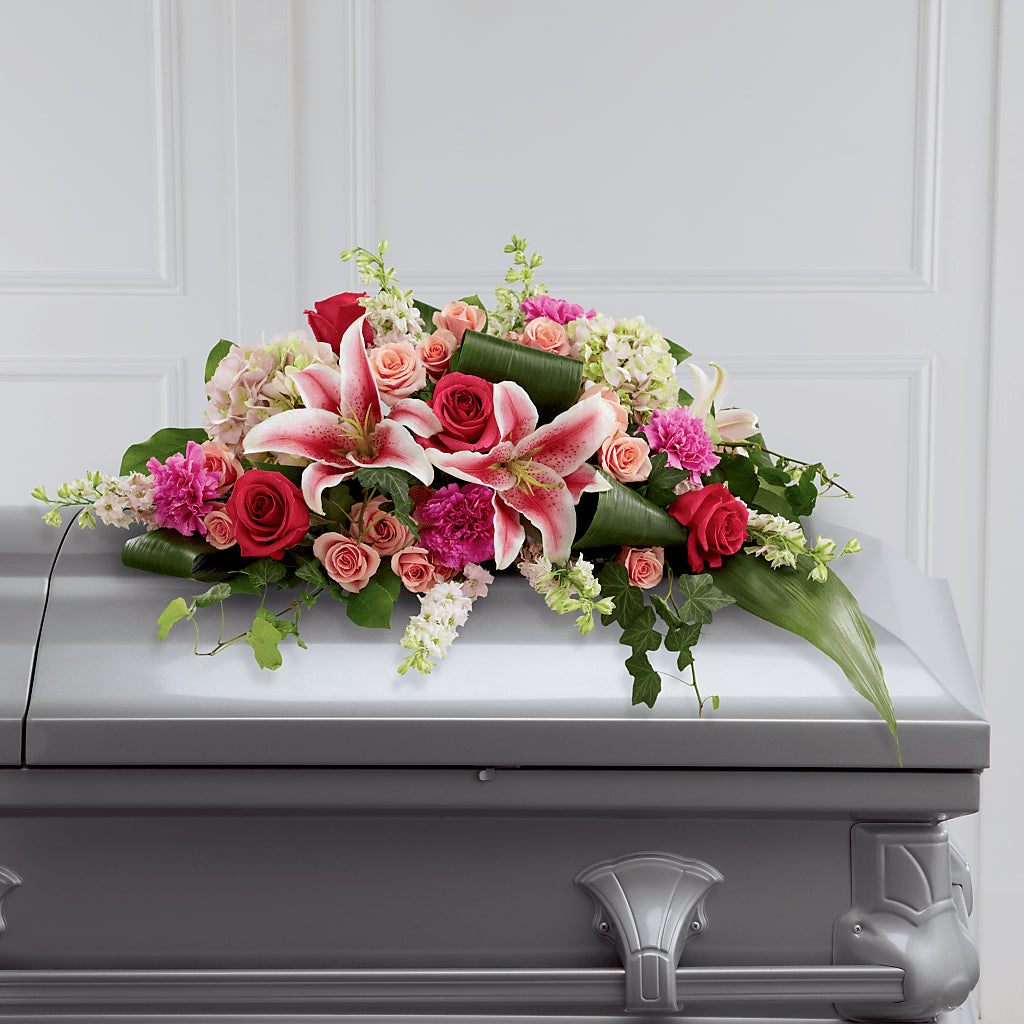 Splendid Grace Casket Spray –  Flowers The Bouquet Of Roses, Tampa FL