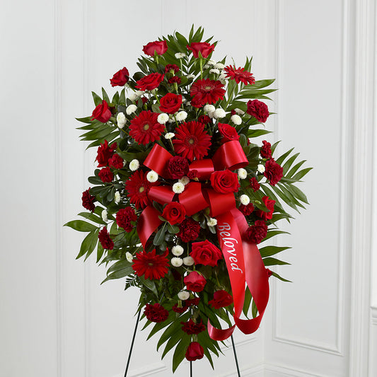 Treasured Memories Standing Spray –  Flowers The Bouquet Of Roses, Tampa FL