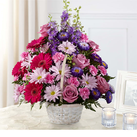 Pastel Peace Basket –  Flowers The Bouquet Of Roses, Tampa FL