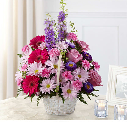 Pastel Peace Basket –  Flowers The Bouquet Of Roses, Tampa FL