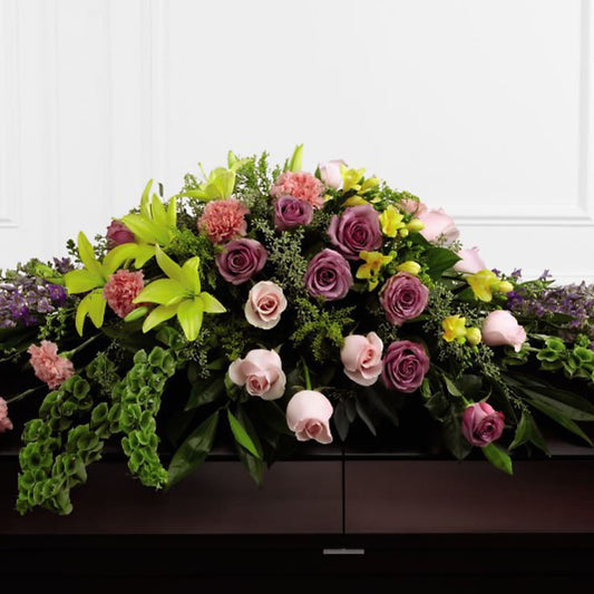 Forever Beloved Casket Spray –  Flowers The Bouquet Of Roses, Tampa FL