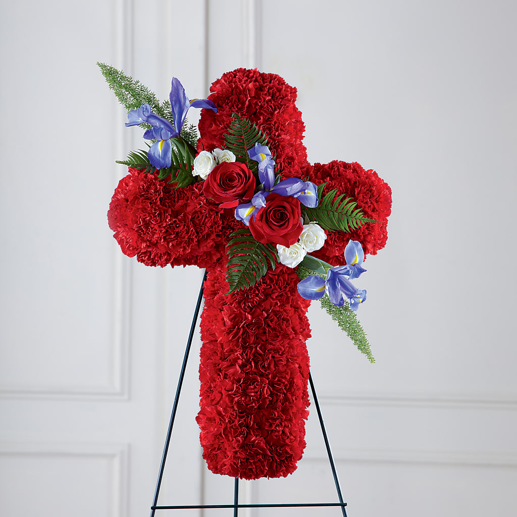 Faithful Hero Floral Cross –  Flowers The Bouquet Of Roses, Tampa FL