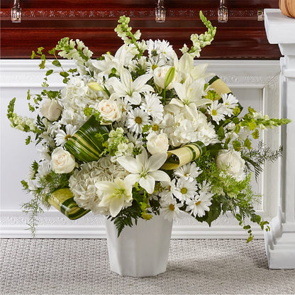 Thoughts of Tranquility Floor Basket –  Flowers The Bouquet Of Roses, Tampa FL