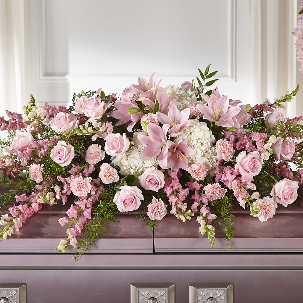 Life & Remembrance Casket Spray –  Flowers The Bouquet Of Roses, Tampa FL