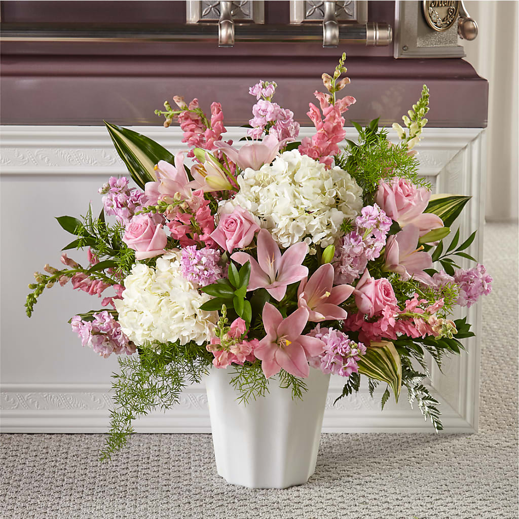 Simply Serene Floor Basket –  Flowers The Bouquet Of Roses, Tampa FL
