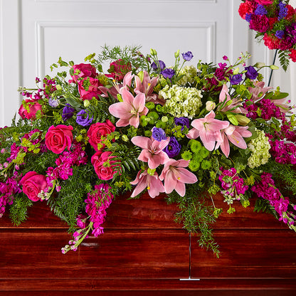 Radiant Tribute Casket Spray –  Flowers The Bouquet Of Roses, Tampa FL