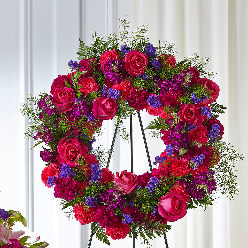 Calming Colors Wreath –  Flowers The Bouquet Of Roses, Tampa FL