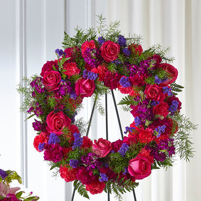 Calming Colors Wreath –  Flowers The Bouquet Of Roses, Tampa FL