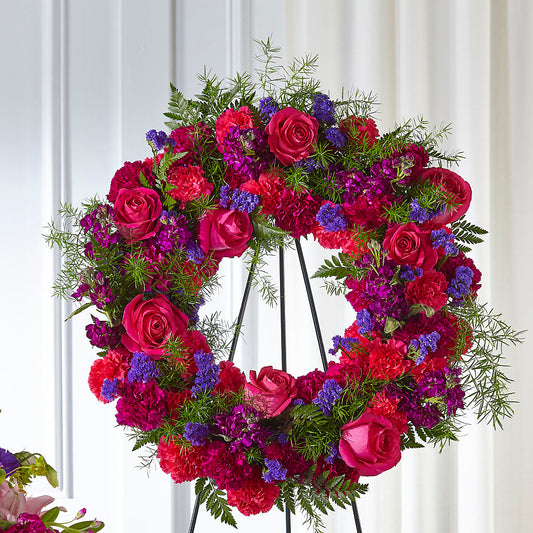Calming Colors Wreath –  Flowers The Bouquet Of Roses, Tampa FL