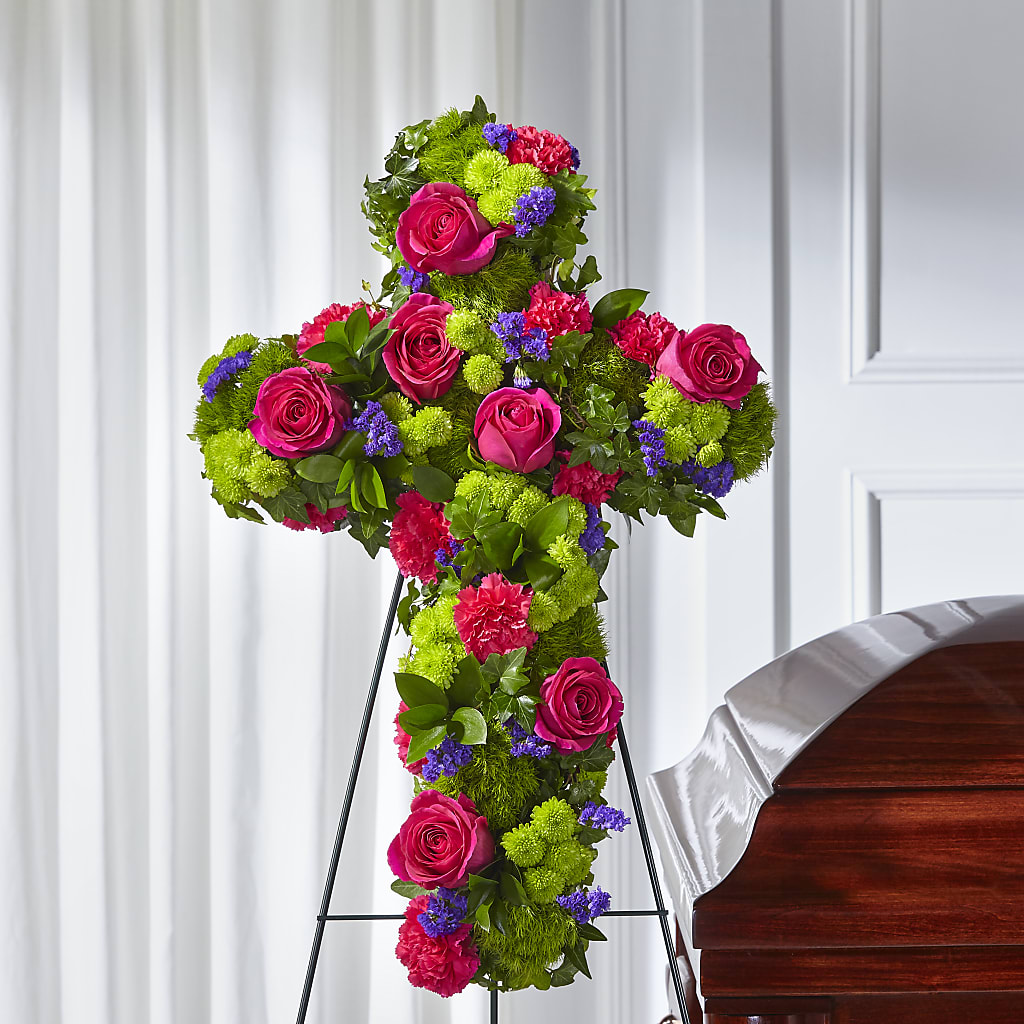 Tribute Rose Floral Cross –  Flowers The Bouquet Of Roses, Tampa FL