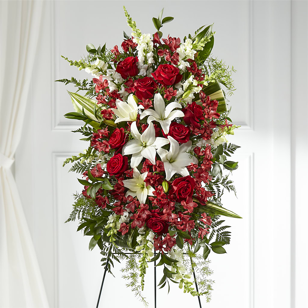 Everlasting Memory Standing Spray –  Flowers The Bouquet Of Roses, Tampa FL