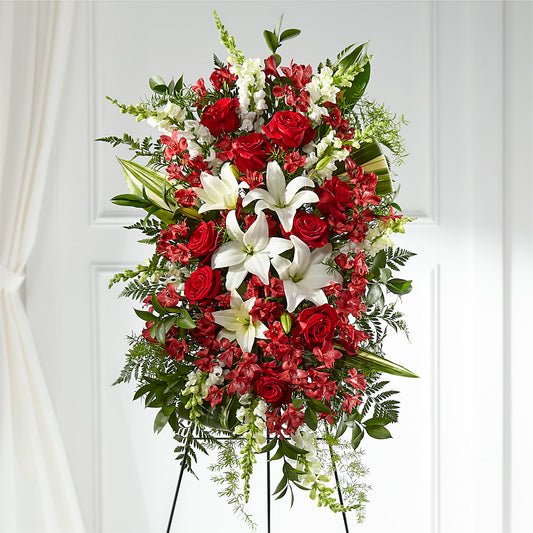 Everlasting Memory Standing Spray –  Flowers The Bouquet Of Roses, Tampa FL