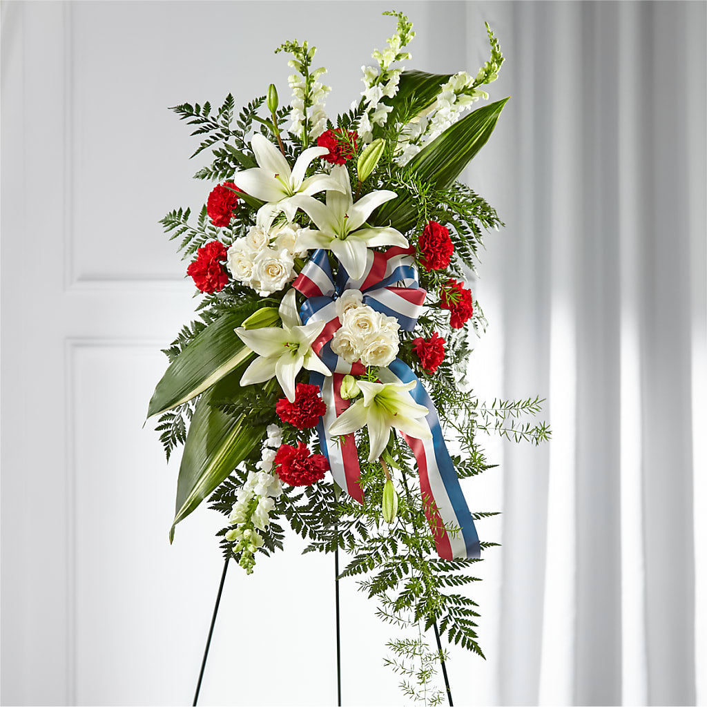 Stars of Life Standing Spray –  Flowers The Bouquet Of Roses, Tampa FL