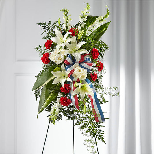 Stars of Life Standing Spray –  Flowers The Bouquet Of Roses, Tampa FL