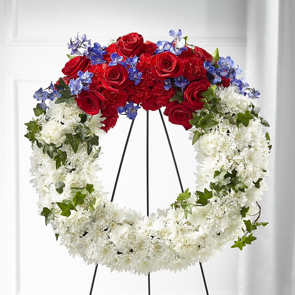 Patriotic Passion Wreath –  Flowers The Bouquet Of Roses, Tampa FL