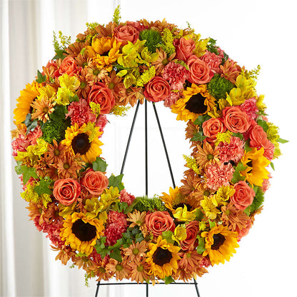 Autumnal Memories Wreath (Standard) –  Flowers The Bouquet Of Roses, Tampa FL