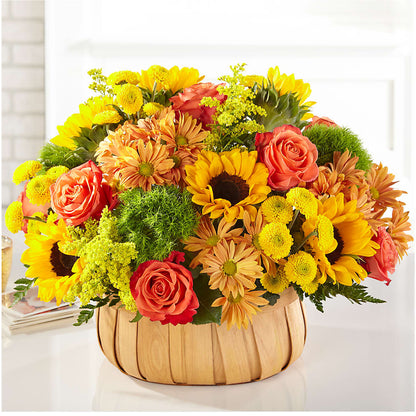 Harvest Sunflower Basket –  Flowers The Bouquet Of Roses, Tampa FL