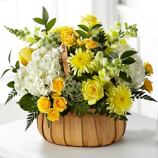 Rustic Remembrance Basket –  Flowers The Bouquet Of Roses, Tampa FL