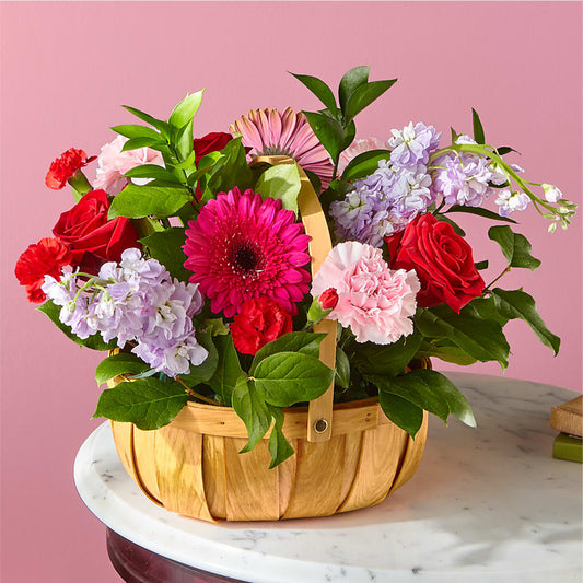 Pink Picnic Basket –  Flowers The Bouquet Of Roses, Tampa FL