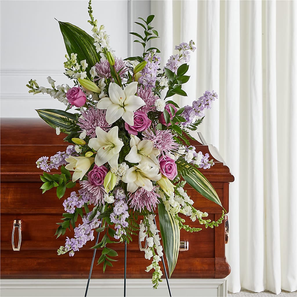 Grateful Hearts Standing Spray –  Flowers The Bouquet Of Roses, Tampa FL