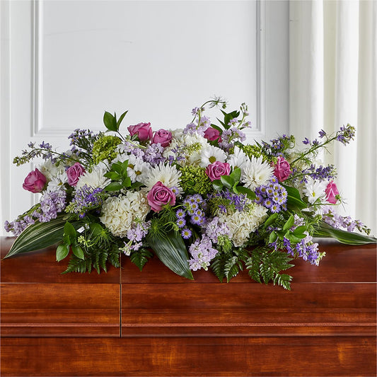 Meadows of Serenity Casket Spray –  Flowers The Bouquet Of Roses, Tampa FL