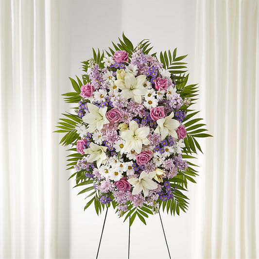 Surrounded by Love Standing Spray –  Flowers The Bouquet Of Roses, Tampa FL