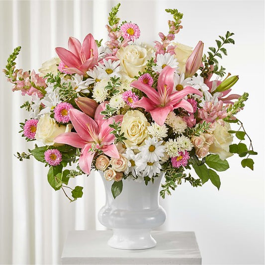 Empathetic Blooms Urn Arrangement –  Flowers The Bouquet Of Roses, Tampa FL
