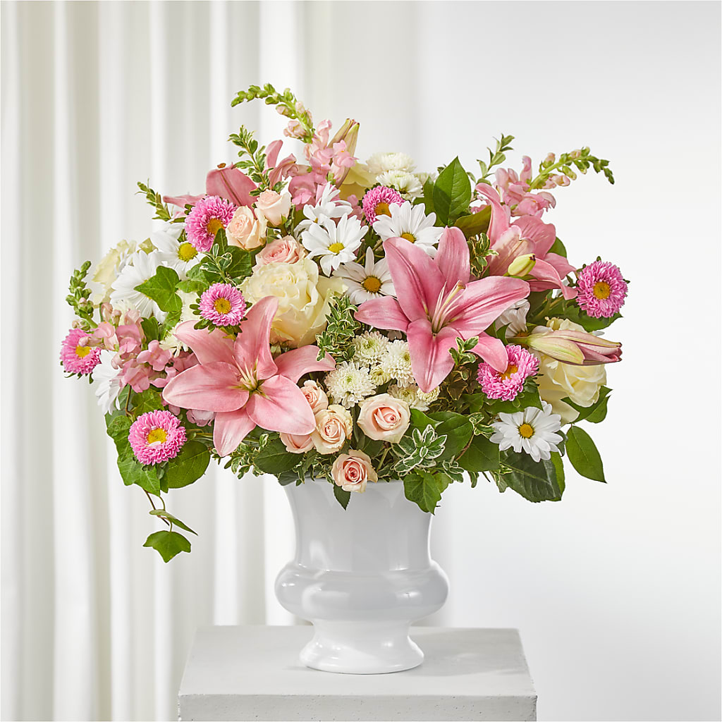 Empathetic Blooms Urn Arrangement –  Flowers The Bouquet Of Roses, Tampa FL
