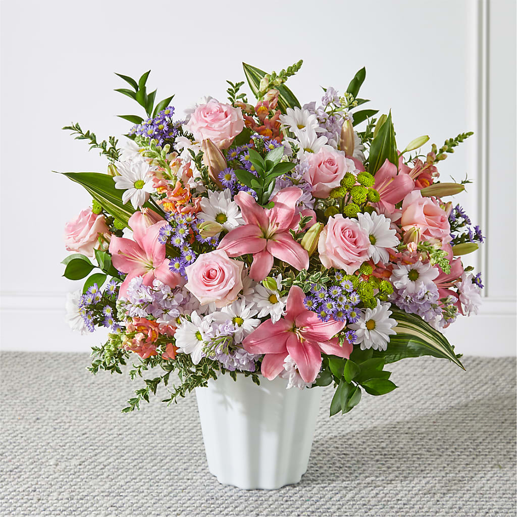 Abundant Compassion Floor Basket –  Flowers The Bouquet Of Roses, Tampa FL