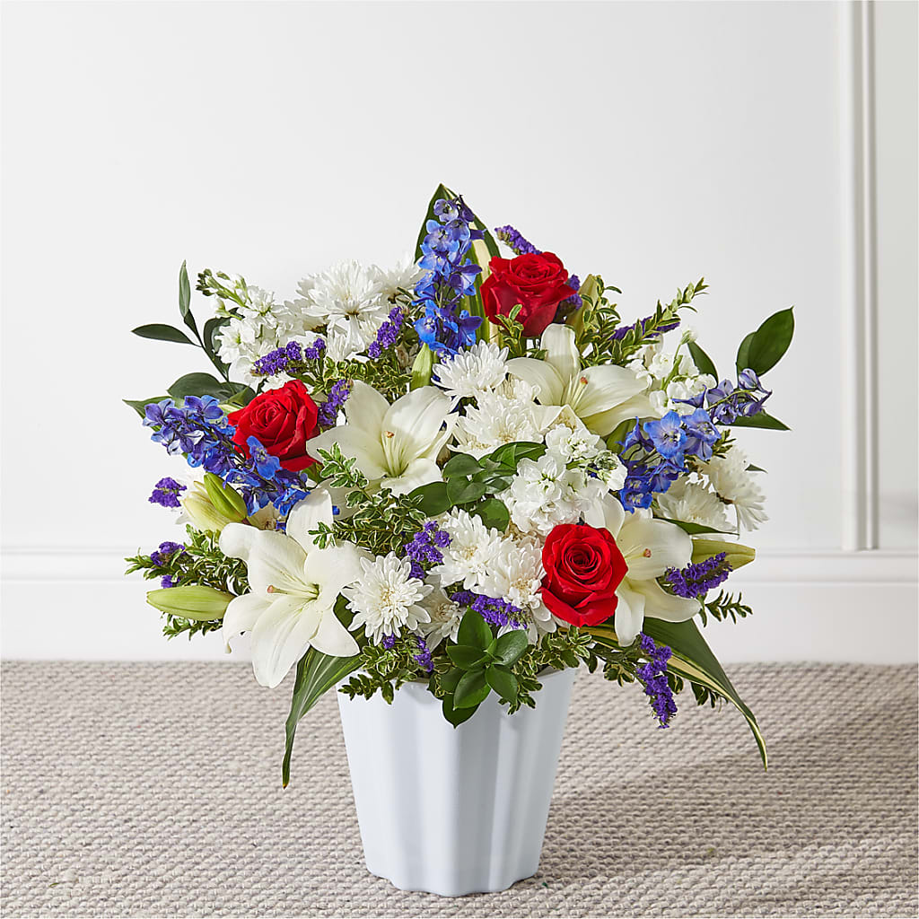 Consoled Floor Basket –  Flowers The Bouquet Of Roses, Tampa FL