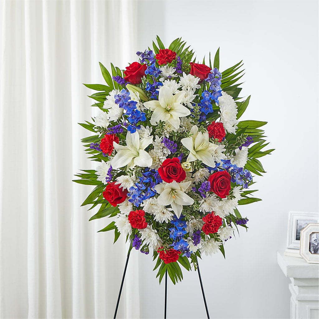 Cherished Service Standing Spray –  Flowers The Bouquet Of Roses, Tampa FL